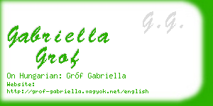 gabriella grof business card